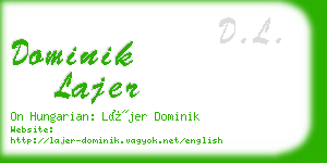 dominik lajer business card